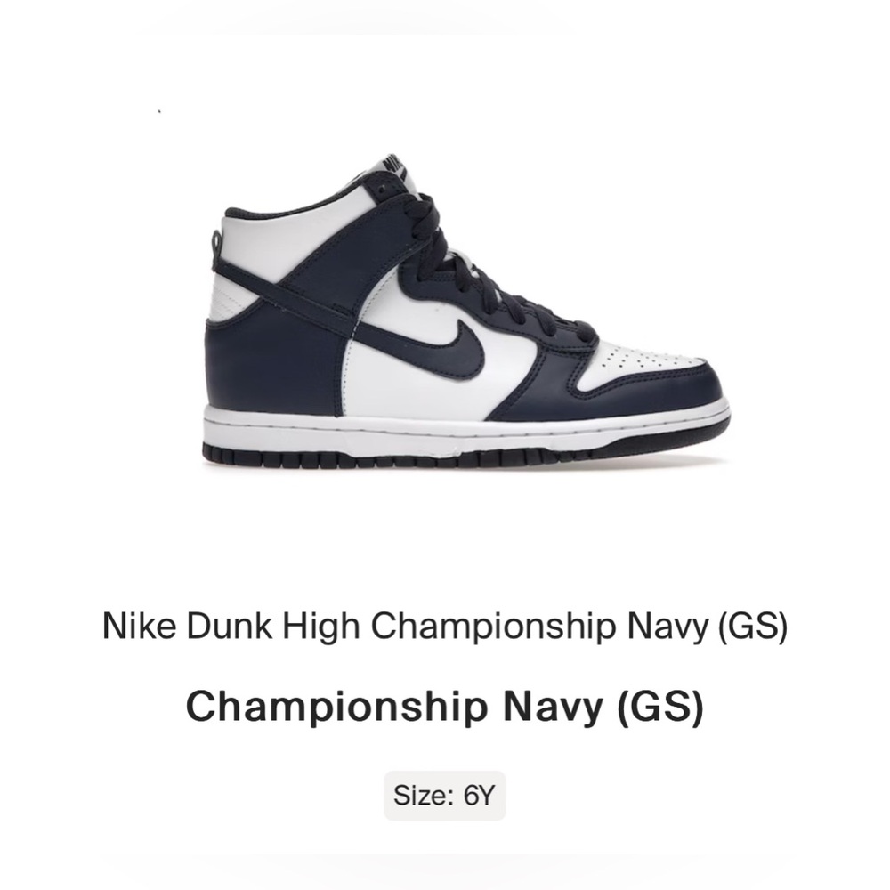 Nike Dunk High Championship Navy (GS)